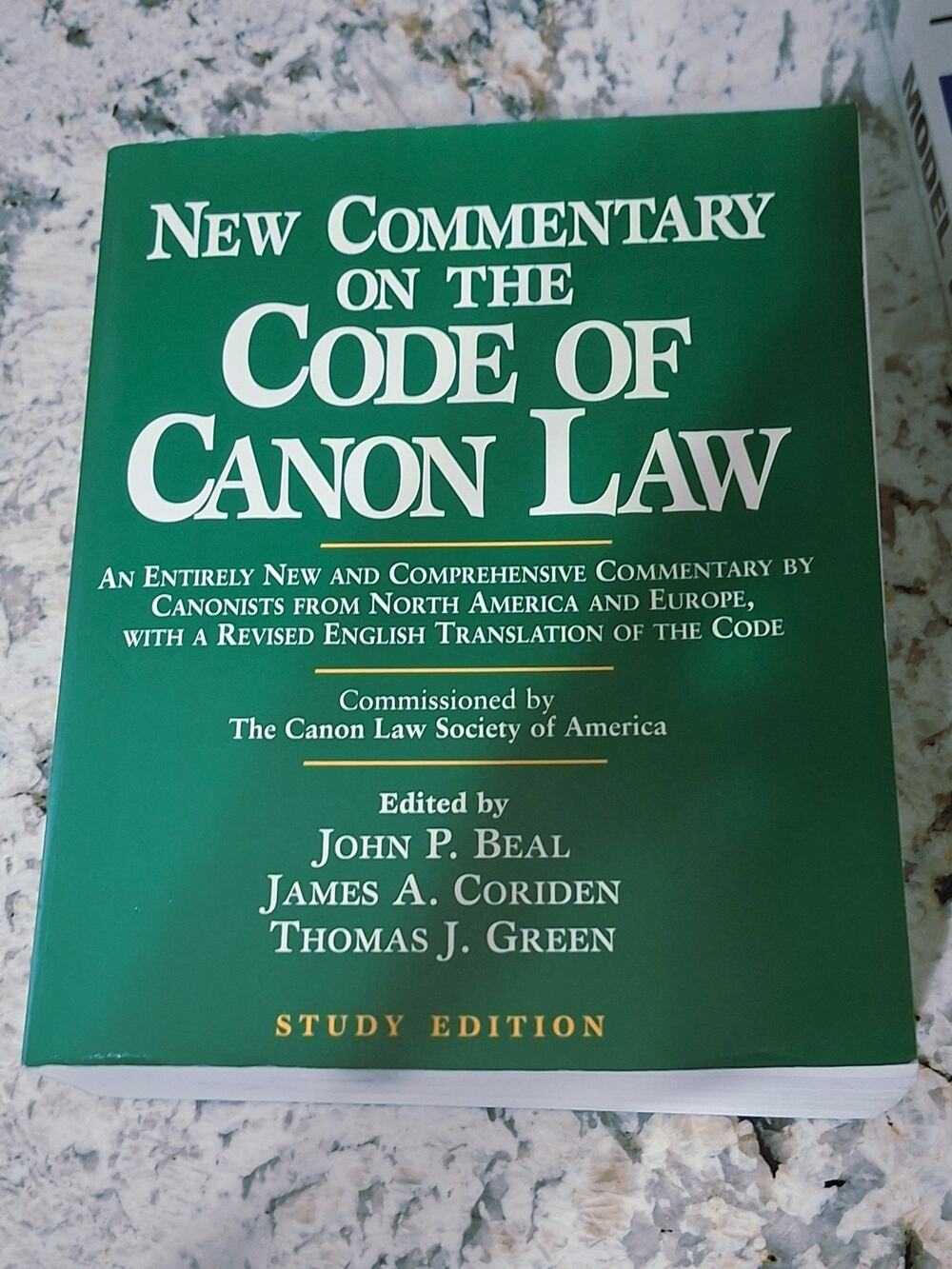 New Commentary on the Code of Canon Law 2000 Paperback Study Edition